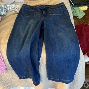 Talbot high waist wide leg jean trousers